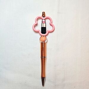 Beadable lipstick pen